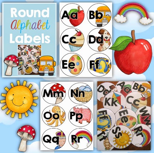 Round Alphabet Labels for classroom labels and for student activities Round Alphabet Labels for classroom labels and for student activities