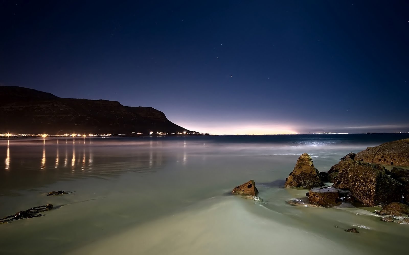 Beach at Night | Hd Desktop Wallpaper