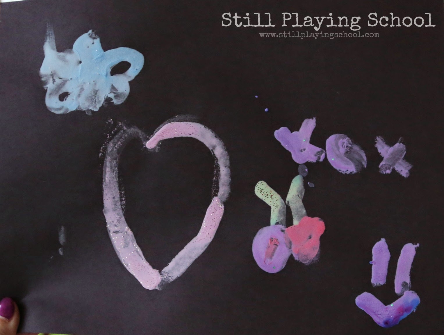 Homemade Glitter Chalk Paint Still Playing School