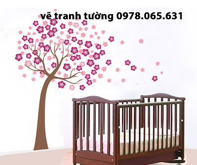 vẽ tranh tường phòng ngủ vẽ tranh tuồng phòng khách