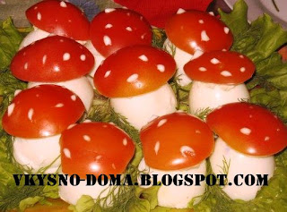Фаршированные яйца Грибная поляна