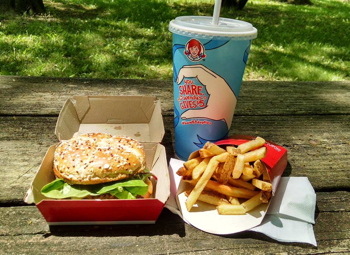 POUND EXCLAIM ! Black Bean Burgers at Wendy's? My Meatless Picnic