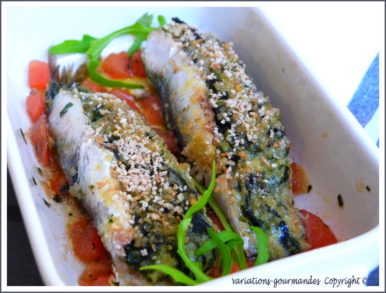 Variations Gourmandes Les sardines farcies à la niçoise