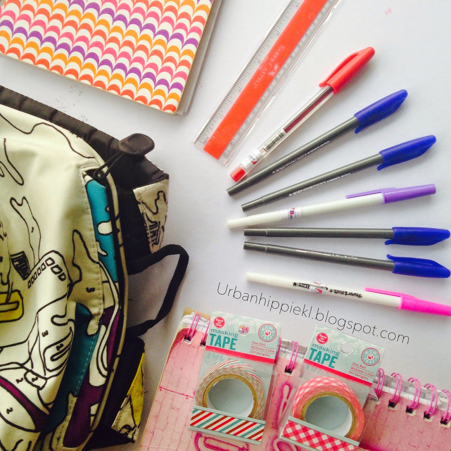 Back to school Stationery & Uniqlo haul and essentials. Urban Hippie KL