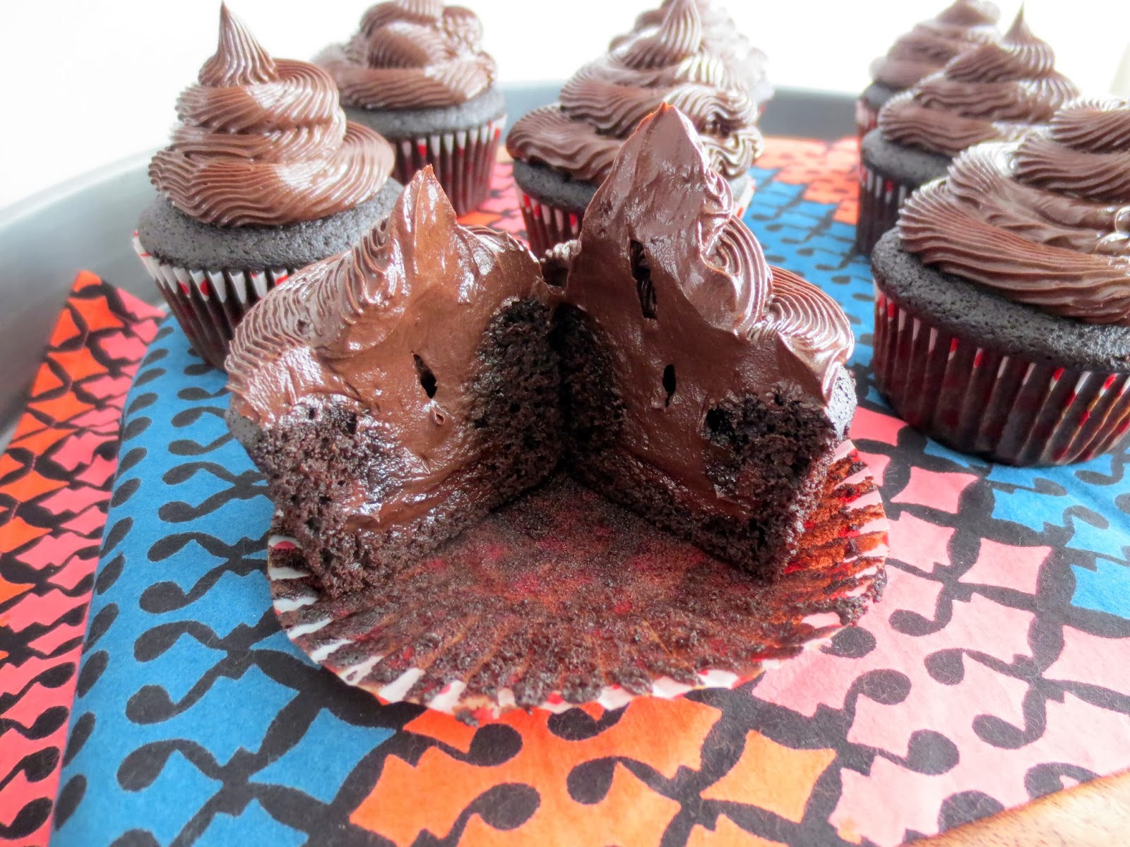 The Owl with the Goblet Chocolate Ganache Filled Chocolate Cupcakes