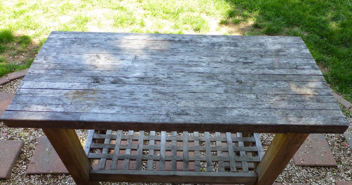 Barnwood and Bangles Bringing Life Back into this Outdoor Work Table