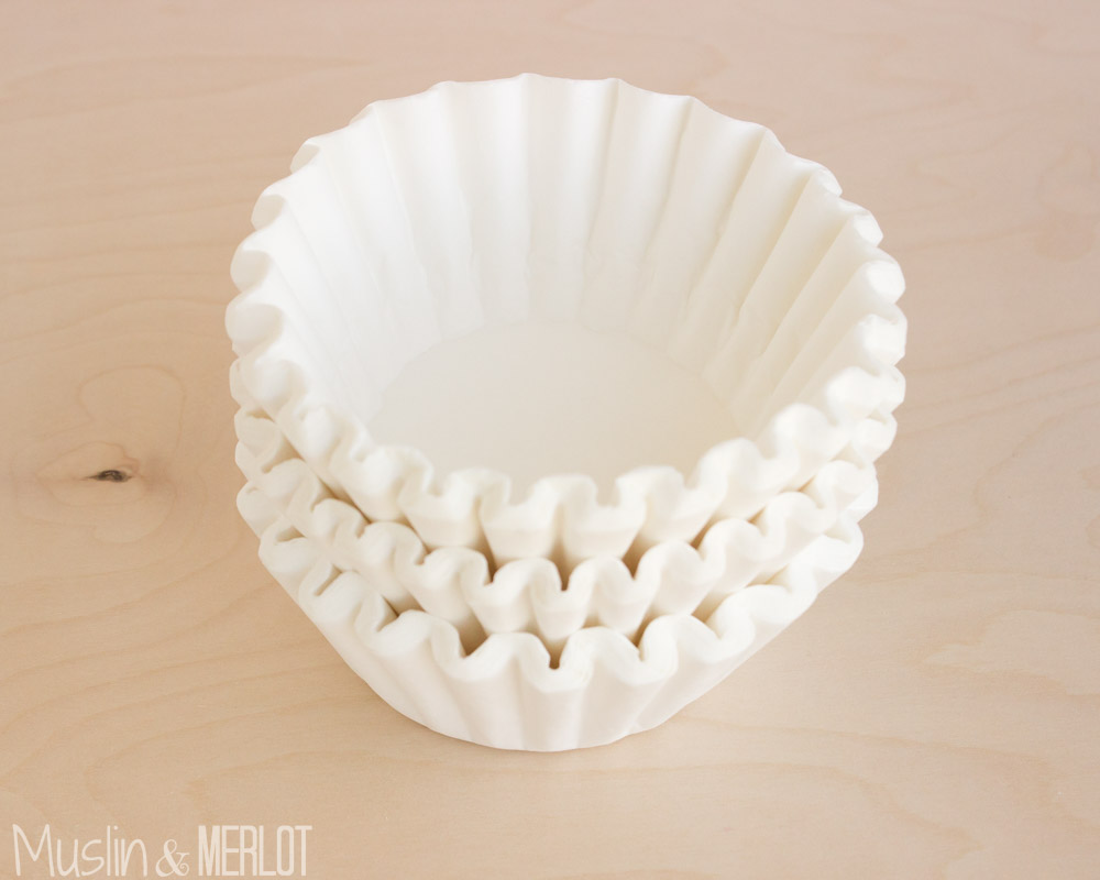 Diy Coffee Filter Candle Holders Muslin And Merlot The Bottom Filter Should Now Be Top This Helps Separate Filters A Bit