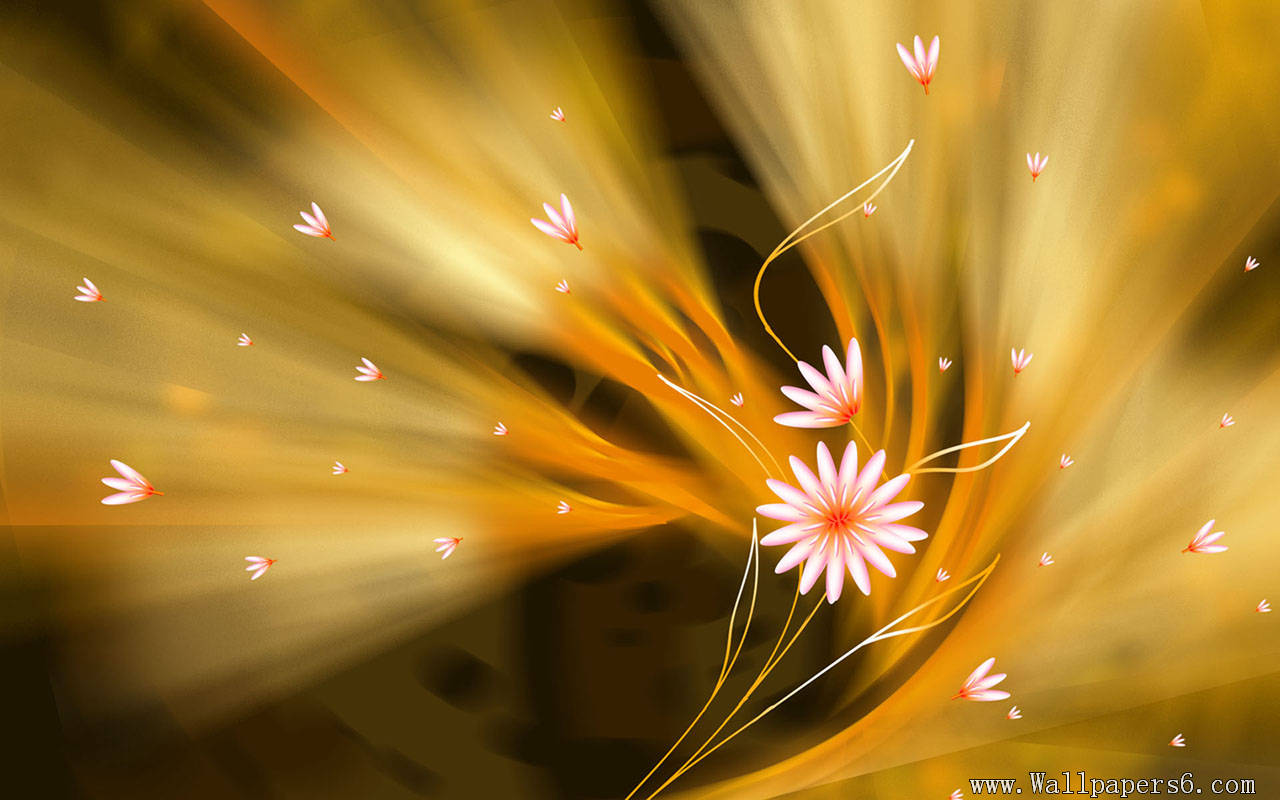 AMAZING WALLPAPER golden flower