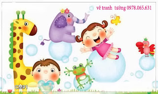 vẽ tranh tường phòng bé vẽ tranh tường, vẽ tranh tường phòng ngủ