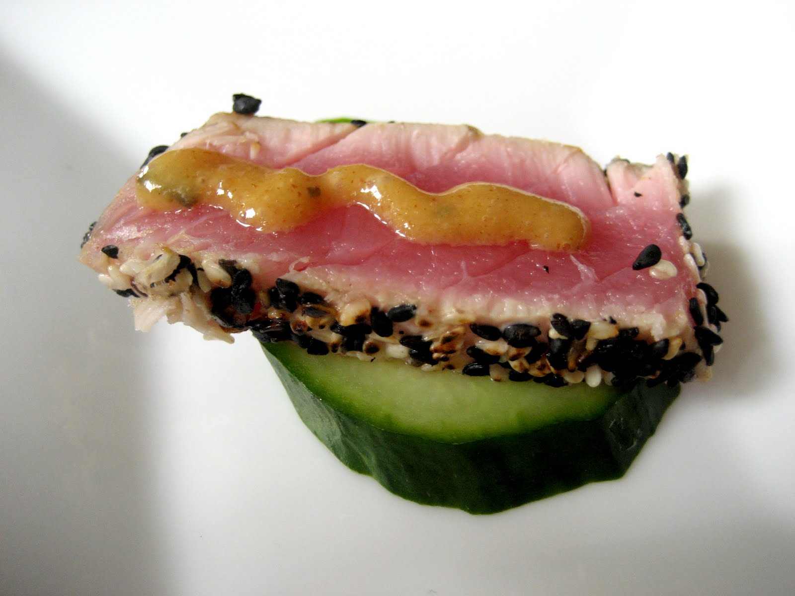 Seared Tuna with Saucy Mama Mustard and a GIVEAWAY! Rachel Cooks®