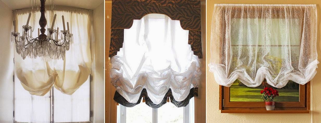 Austrian Blinds - light fabric Austrian Blinds - light fabric