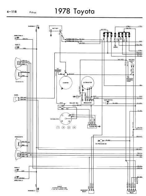 repair-manuals: Toyota Pickup 1978 Wiring Diagrams
