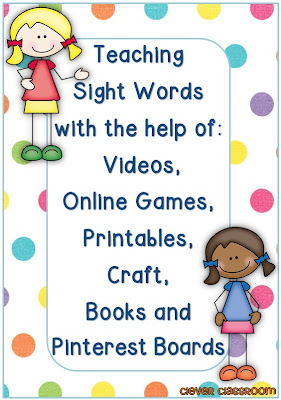 Teaching Sight Words with the help of Videos, Games, Printables, Craft Books and more blog post Teaching Sight Words with the help of Videos, Games, Printables, Craft Books and more blog post