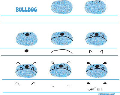 Ed Emberley's Bull Dog Drawing Page