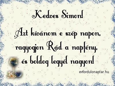 Január 5 - Simon - Névnapod Alkalmából Sok Szeretettel Köszöntelek