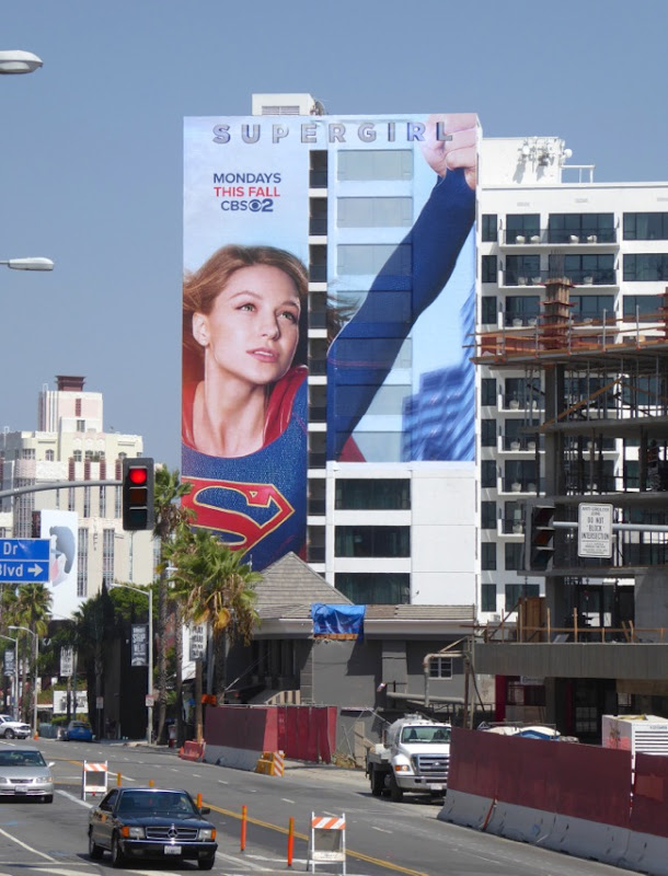 Giant Supergirl season 1 billboard Sunset Strip Giant Supergirl season 1 billboard Sunset Strip