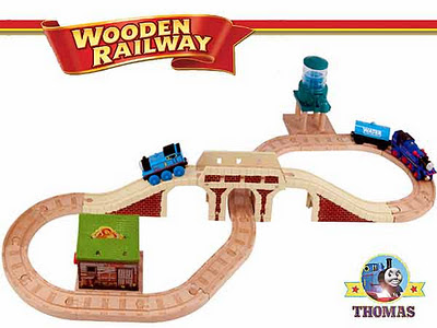 Sodor Thomas and Belle to the rescue of the farmhouse Thomas tank engine Wooden Railway set layout