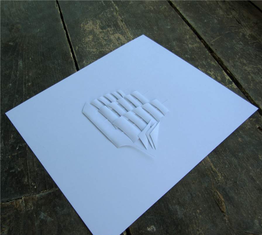 Clare Willcocks Paper cutting experiments Wicked Wednesday ATC