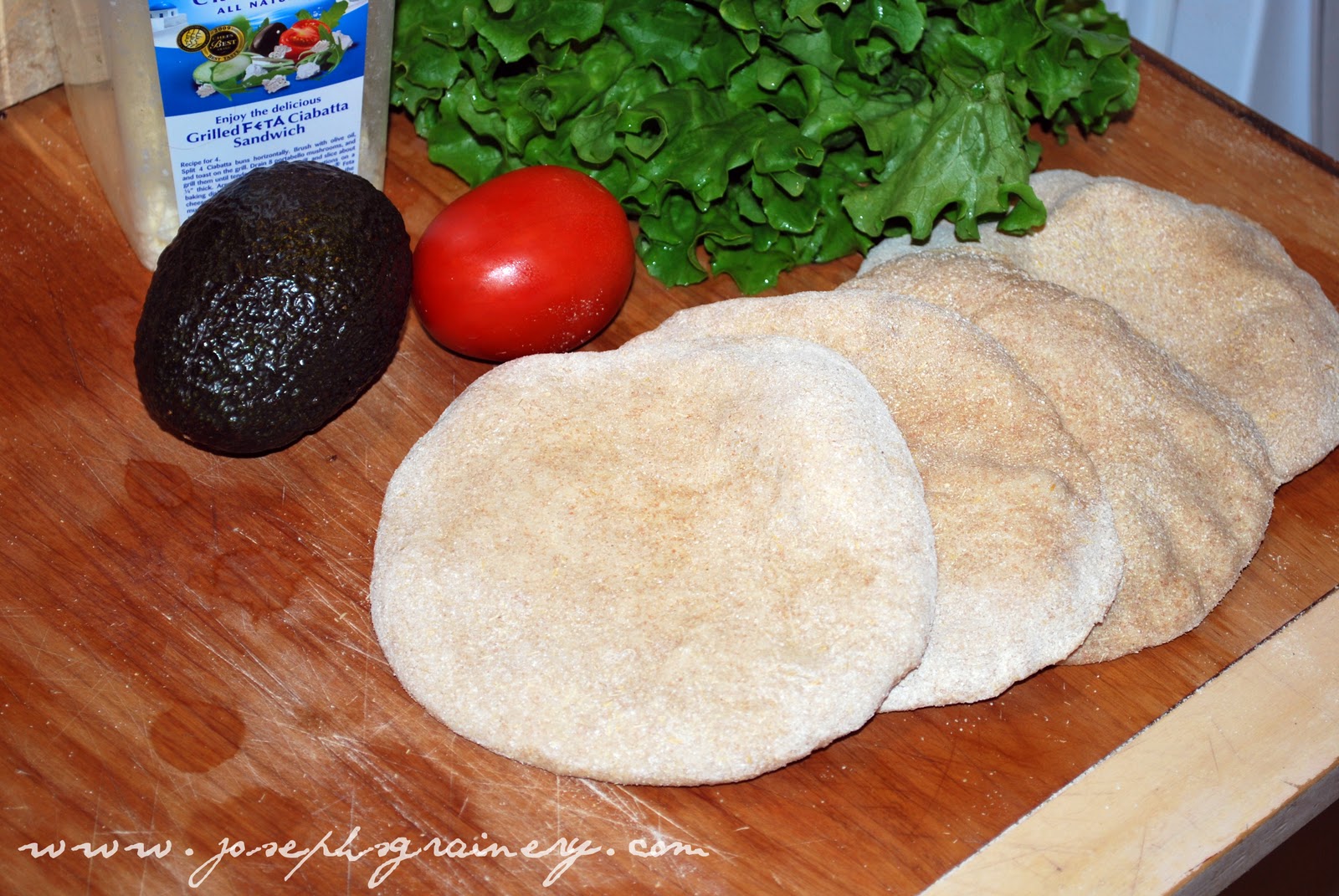 Joseph's Grainery Whole Wheat Pita Bread and B.L.A.T.