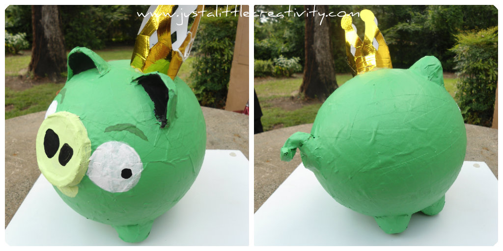 Paper Mache Angry Birds Pig {Tutorial}
