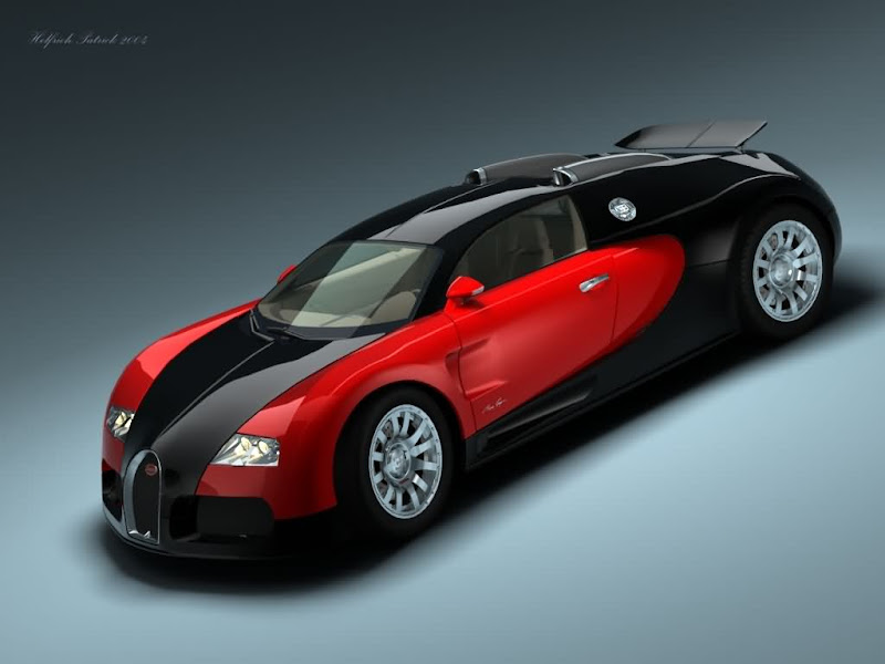 Bugatti veyron in red & black colour title=