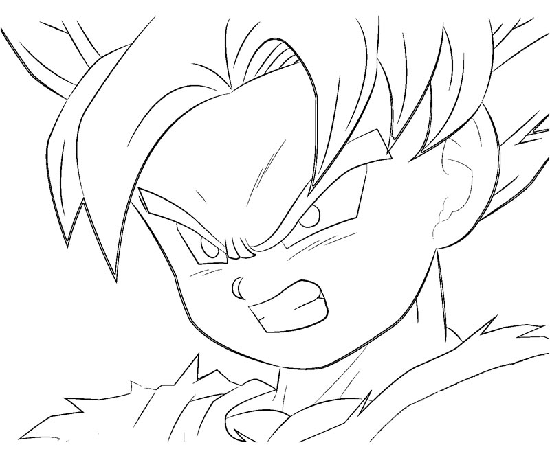 Free goten and trunks coloring pages