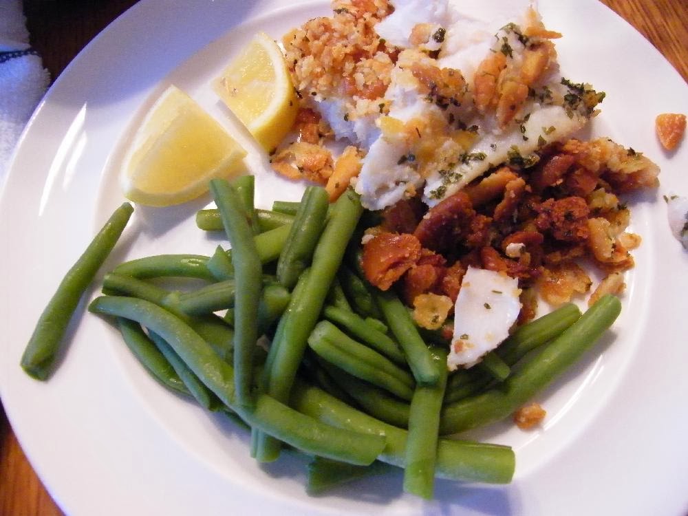 Baked Cod With Ritz Cracker Topping Recipe — Dishmaps