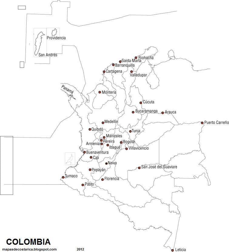 Mapas De Colombia America