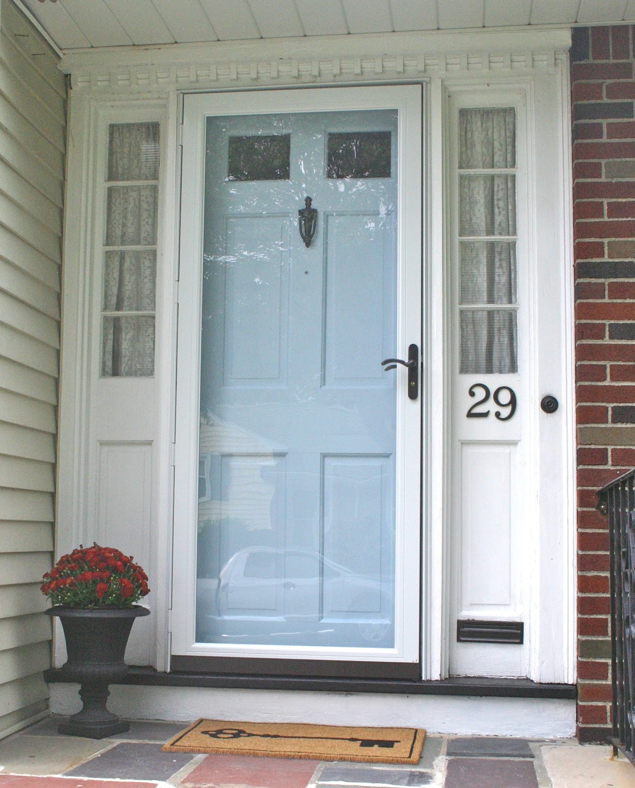 1600 #885B44 New Doormat Thank You Target And Some Mums Finish It Off Part Two Done image Painting Exterior Doors Ideas 47831291