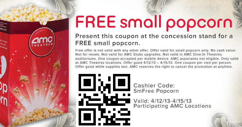 Amc coupons popcorn 2018