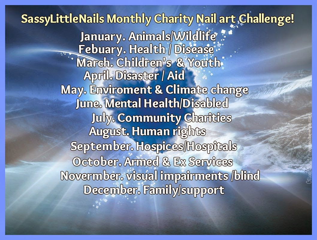 SassyLittleNails SassyLittleNails Charity nail art of the month! ROWW