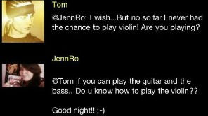 Mi respuesta de Tom en la app