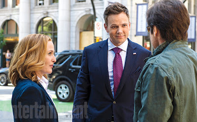 Joel McHale and Gillian Anderson in The X-Files Revival