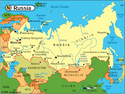 Rusia Map political Regional
