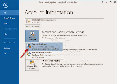 File > Account Settings