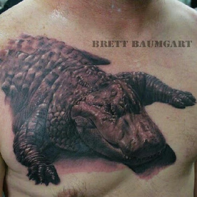 alligator tattoo; realism tattoo; realistic tattoo