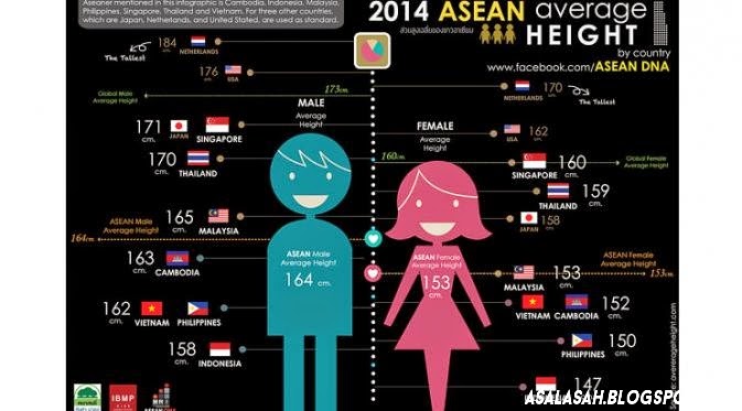 Tinggi Badan Orang Indonesiaa Paling Pendek Se-Asean - ARSIPMAYA.com