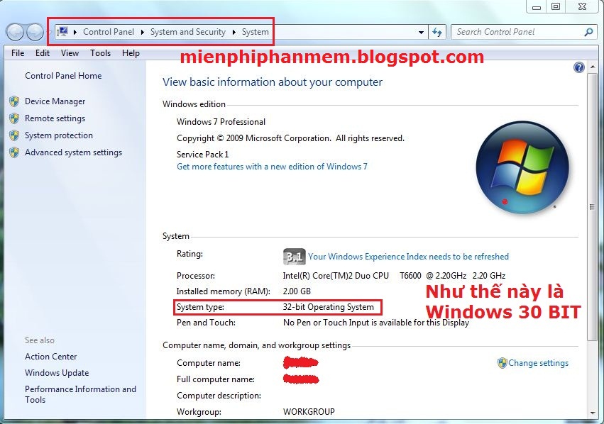 Kiểm tra phiên bản windows