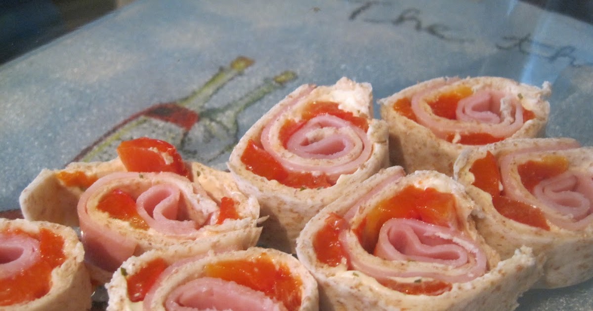 ..Tasty Beginnings.. Roasted Red Pepper and Ham Pinwheels