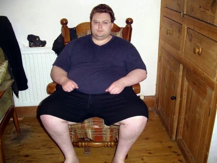 Pictures of man becoming obese