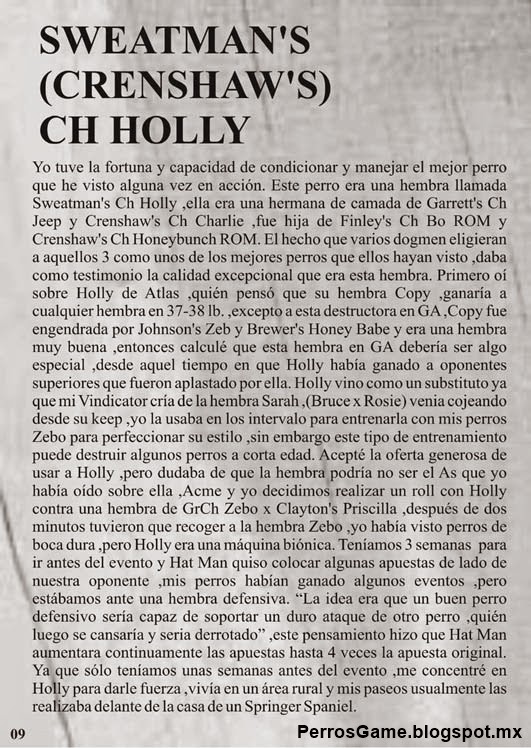 JAMES CRENSHAW Perros Game