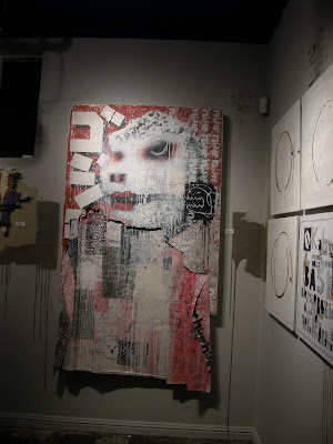 street art by Bask at the Imaginary Maps of the Real World gallery opening at The Alternative Cafe