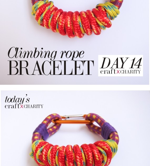 365 craft x charity Day 14 Climbing Rope Bracelet