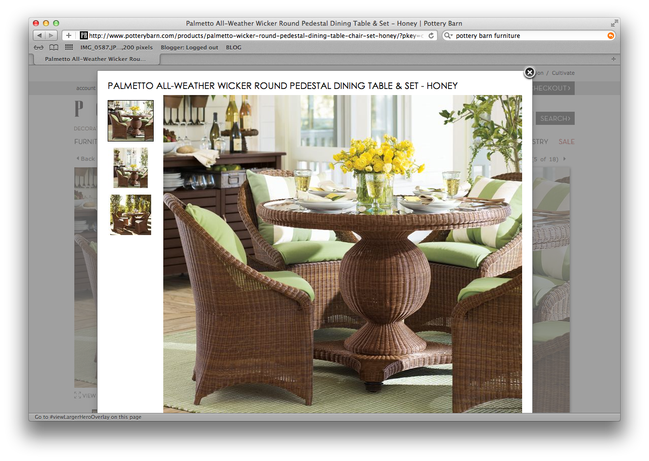 Mauna Lani Furniture Pottery Barn Outdoor Furniture 'Palmetto'