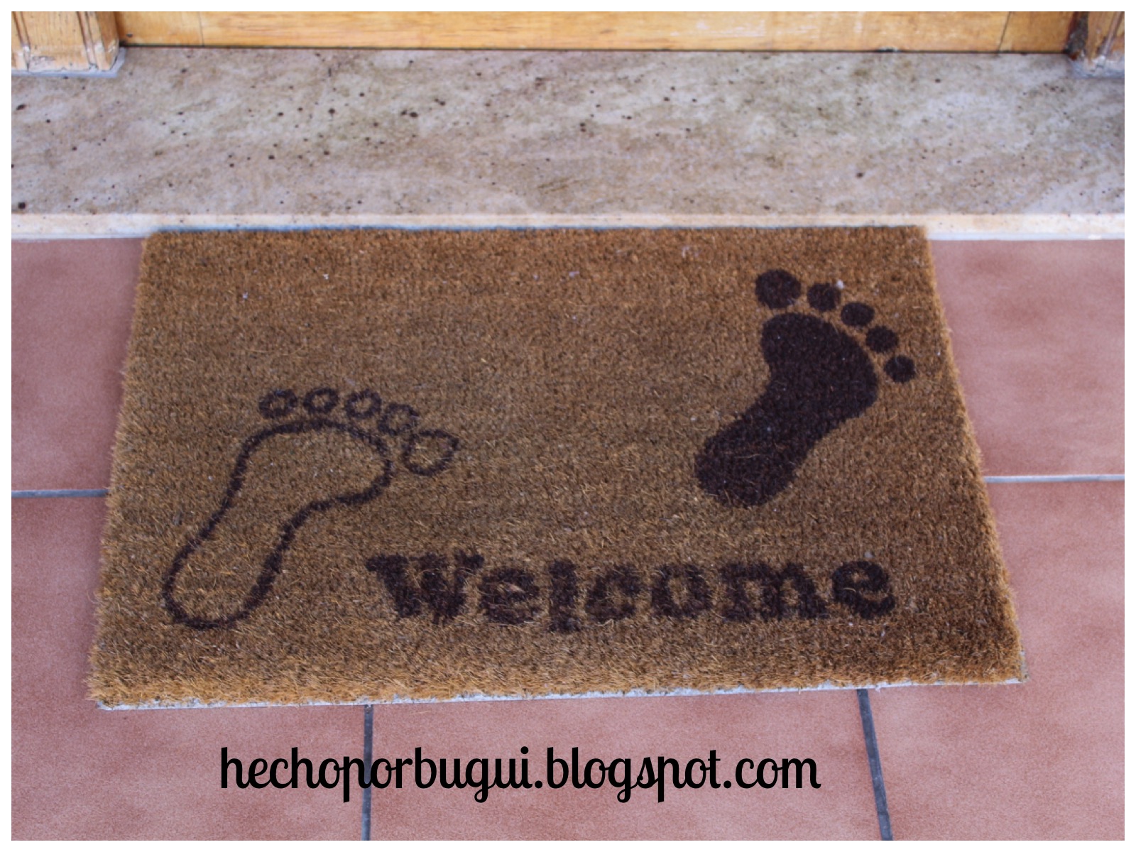 Hecho por Bugui Un felpudo original