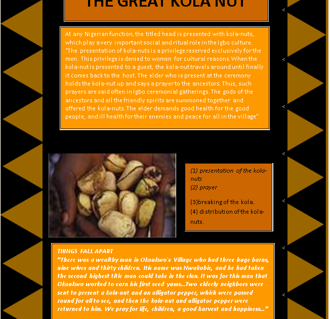 Things fall Apart by Chinua Achebe The Great Kola Nut