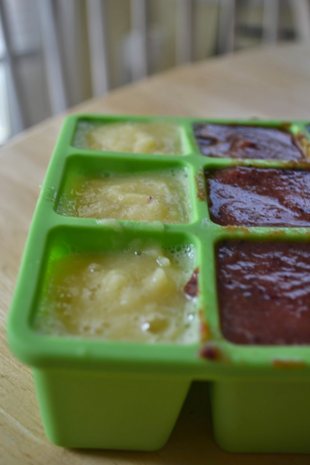 Homemade Baby Food Plum and Pineapple Purees