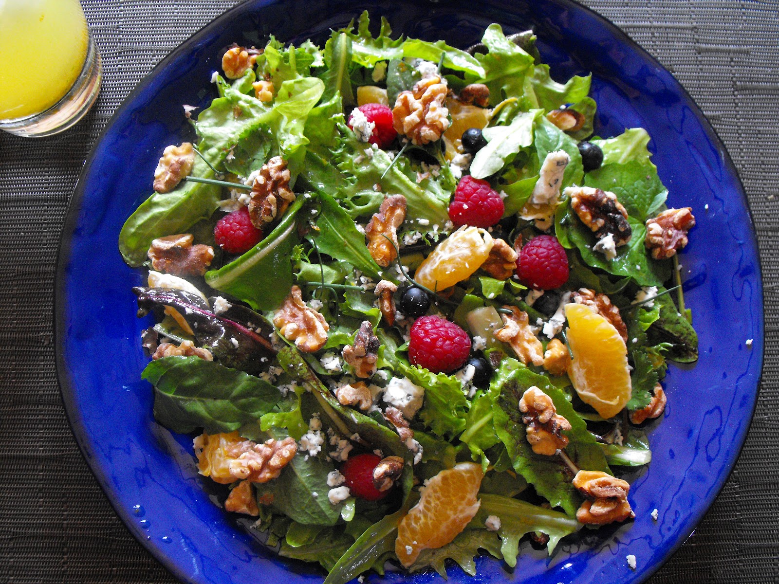 GrowCookPreserve Fresh mixed greens salad with walnuts and