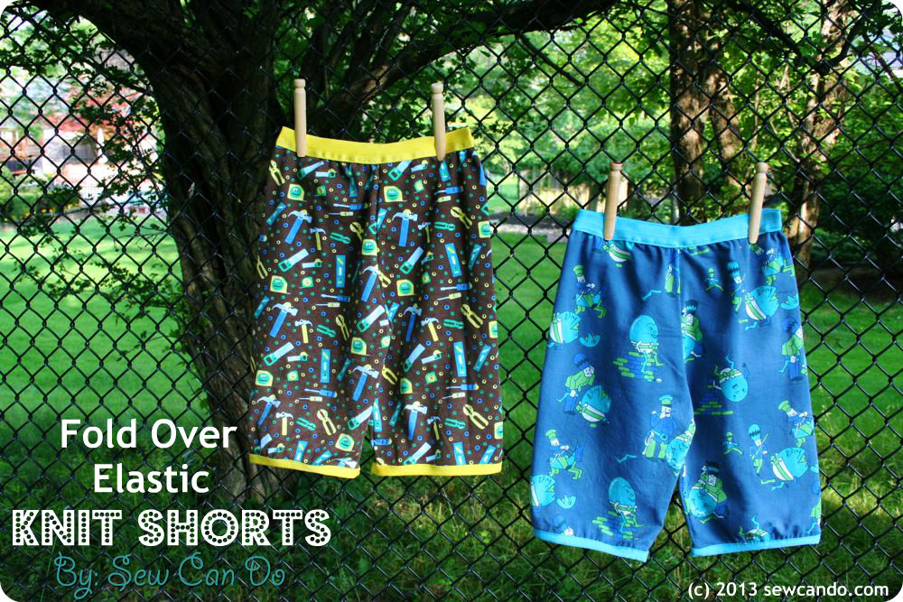 Sew Can Do: Fold Over Elastic Knit Shorts Without A Pattern