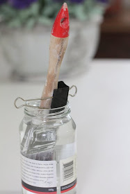 How to clean your paint brushes with Vingear. DIY tips from Lilyfield Life